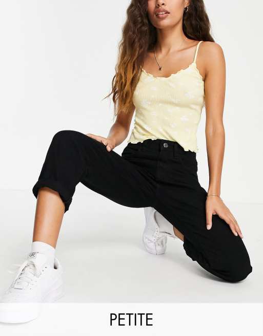 DTT Petite - Lou - Mom jeans in zwart 