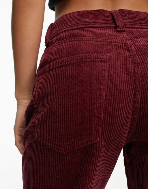 Burgundy corduroy best sale pants womens