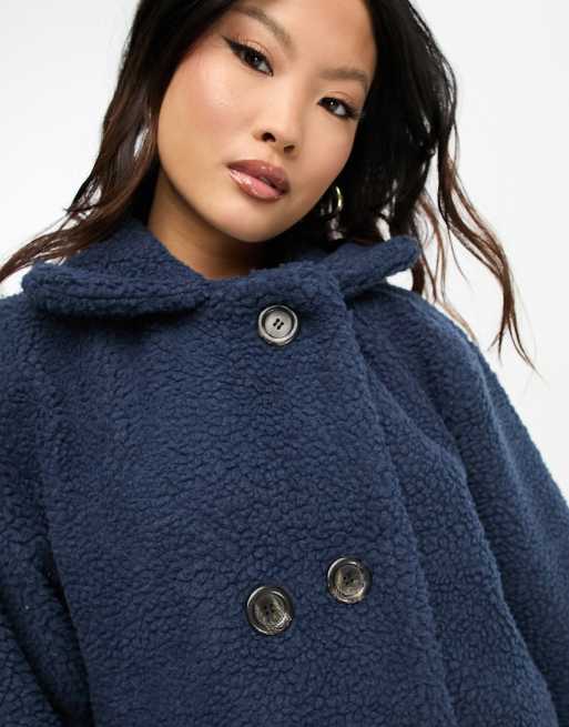 Navy discount borg coat