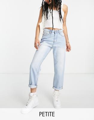DTT Petite Veron relaxed fit mom jeans in light blue wash   - ASOS Price Checker