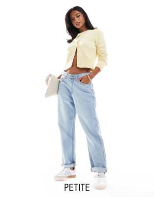 Don't Think Twice DTT Petite Veron relaxed fit mom jeans in light blue wash
