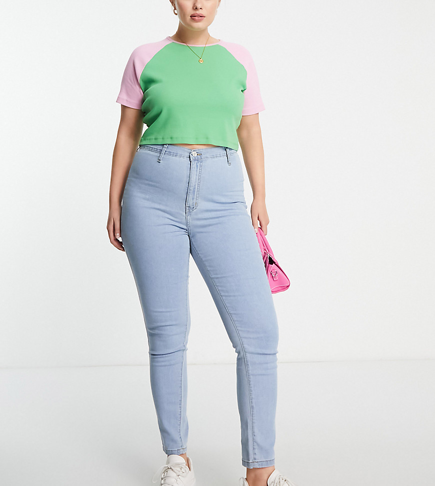 Plus-size jeans by Don%27t Think Twice It%27s all in the jeans High rise Belt loops Back pockets Skinny fit