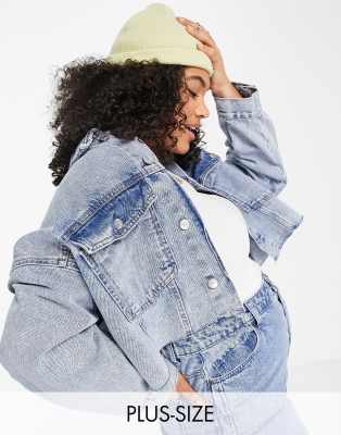 oversized cropped denim jacket zara