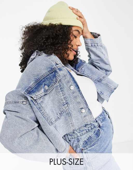 Asos plus denim jacket sale