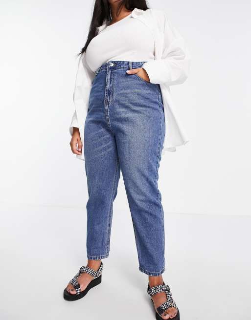 High waisted mom jeans size sale 18