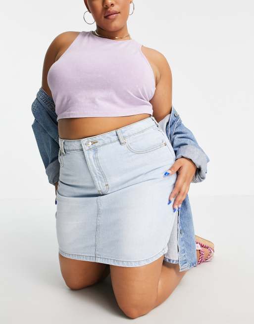 Light blue skirt outlet plus size