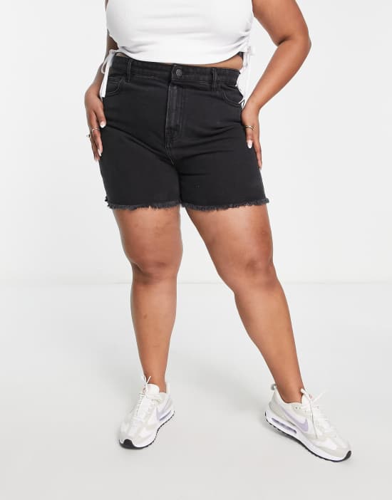 https://images.asos-media.com/products/dtt-plus-longline-denim-shorts-with-raw-hem-in-washed-black/201791101-4?$n_550w$&wid=550&fit=constrain