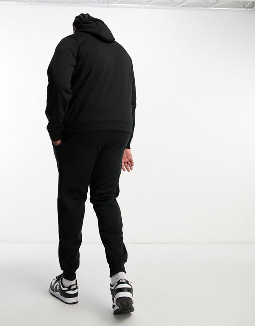 DTT Tall overhead hoodie & sweatpants tracksuit set in black