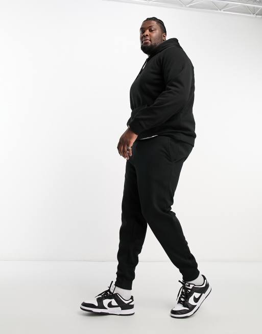 DTT Tall overhead hoodie & sweatpants tracksuit set in black