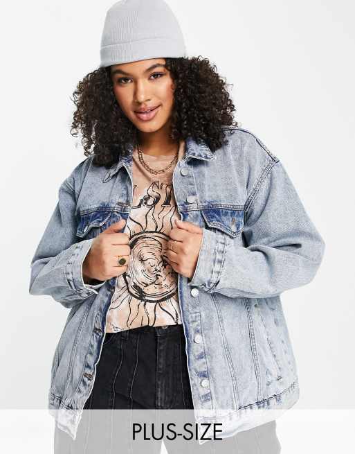 Asos plus size denim jacket best sale