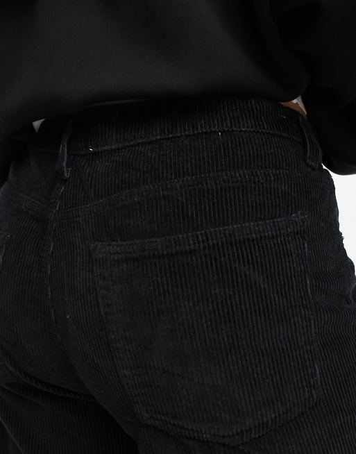 DTT Plus - Silvia - Broek met wijde pijpen van corduroy in zwart, 2 van 5