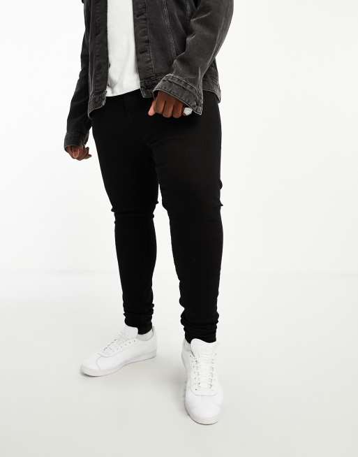 DTT Plus - Sorte super skinny-jeans med stretch