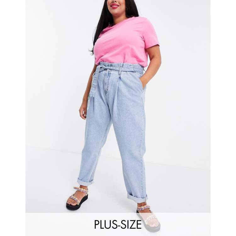 ASOS High Waisted Drop Crotch Smart Pants With Paper Bag Waist