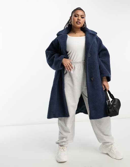 Plus size cheap navy coat