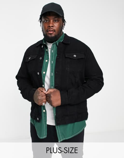 DTT Plus - Veste en jean coupe slim - Noir
