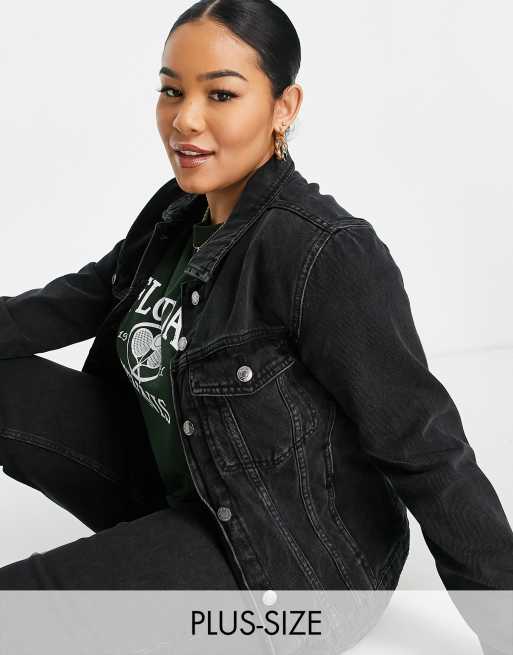 DTT – Plusstorlek – Smal jeansjacka 