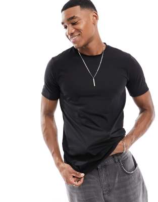 Don't Think Twice DTT raw edge t-shirt in black