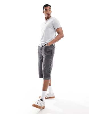 Don't Think Twice DTT raw edge t-shirt in light grey marl