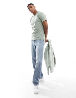 Don't Think Twice DTT raw edge t-shirt in mint green