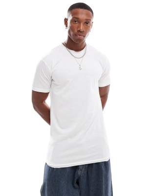 DTT raw edge T-shirt in white