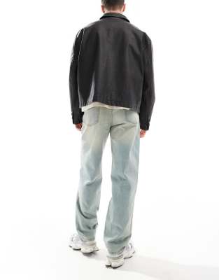 Don't Think Twice Dtt Rigid Baggy Fit Jeans In Blue
