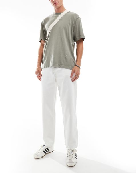 DTT rigid baggy fit jeans in white - view 1