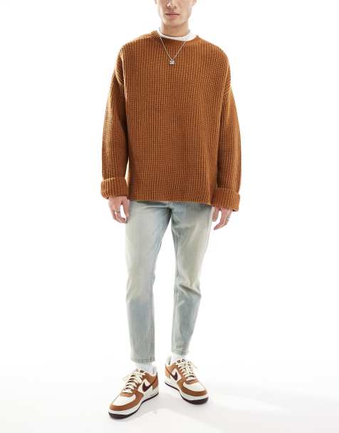 DTT rigid cropped tapered fit jeans in light blue vintage tint - view 1