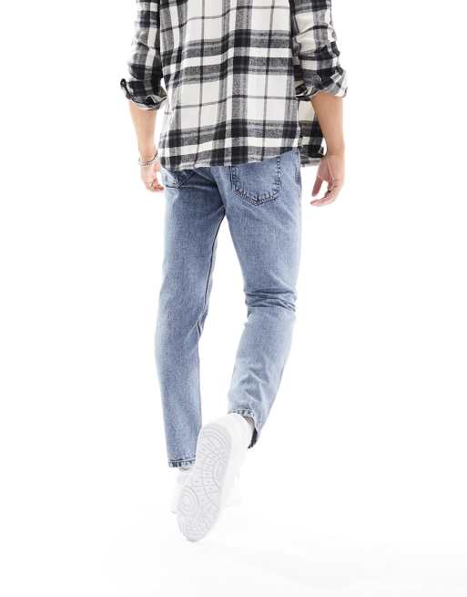 DTT rigid slim fit jeans in light blue, 3 of 5