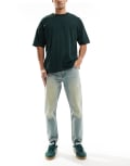 [Don't Think Twice] DTT rigid tapered fit jeans in light blue vintage tint W30 L32 BLUE