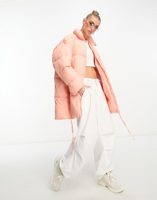 Oversized pink puffer on sale jacket