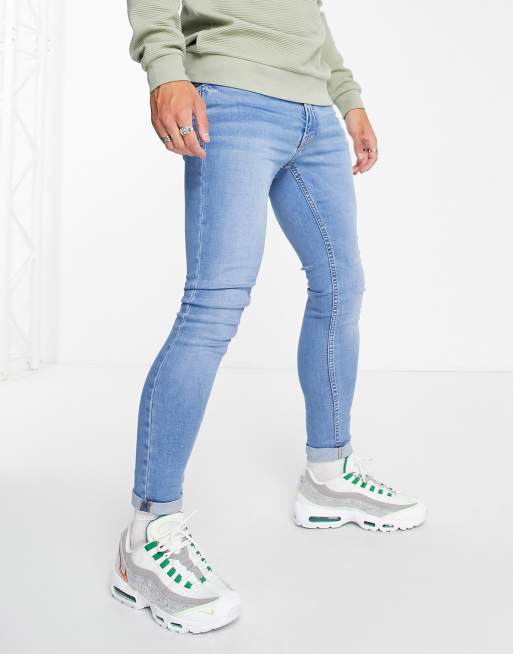 DTT – Sehr eng geschnittene Jeans in Hellblau 