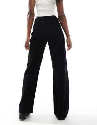 Don't Think Twice Dtt Silvia Cord Wide Leg Pants In Black