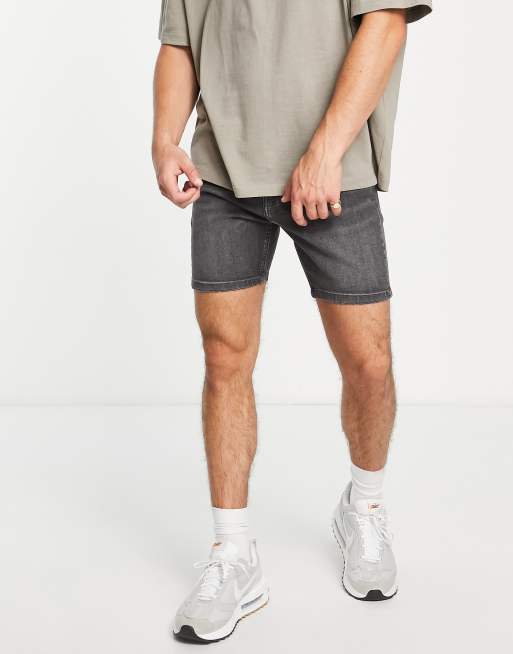 Grey hot sale skinny shorts