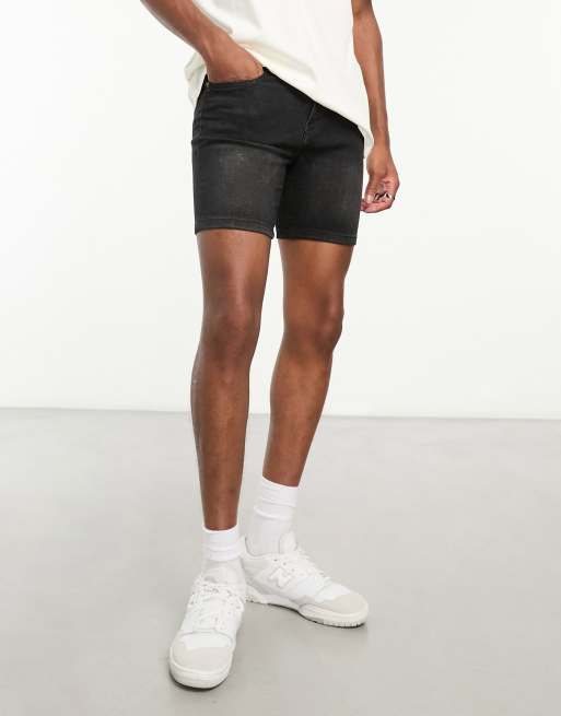 Skinny fit hot sale shorts