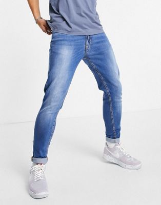 DTT skinny fit jeans in mid blue