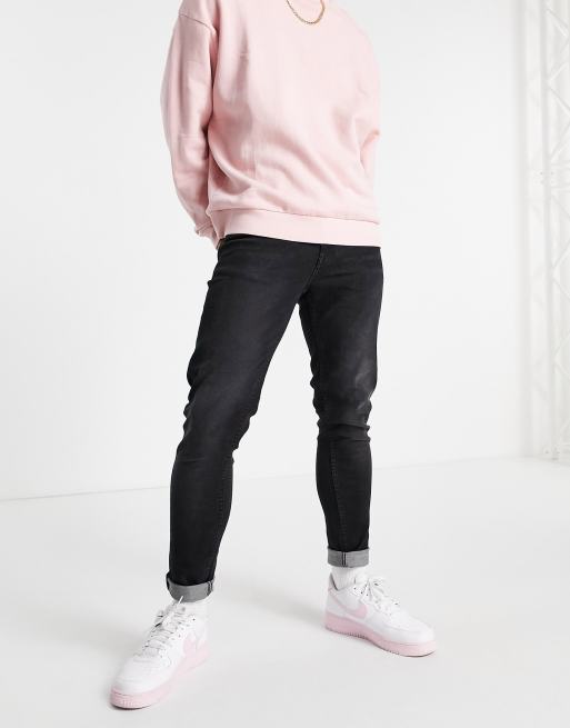 DTT - Skinny fit jeans in zwart met wassing 