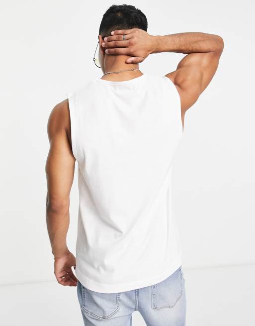 DTT sleeveless tank top in white ASOS