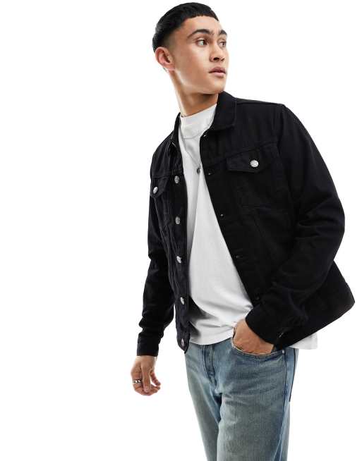 DTT slim fit denim jacket in black | ASOS