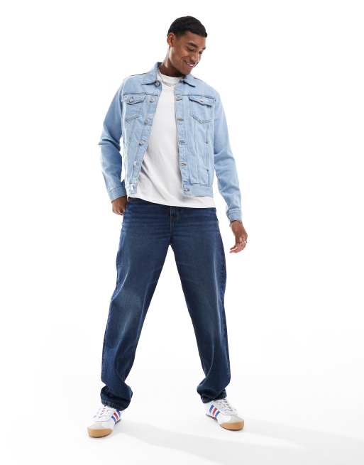 Jeans jacket slim fit hot sale