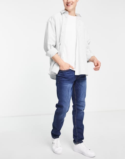 DTT slim fit jeans in dark blue 