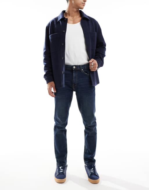 DTT - Slim-fit jeans met stretch in donkerblauw