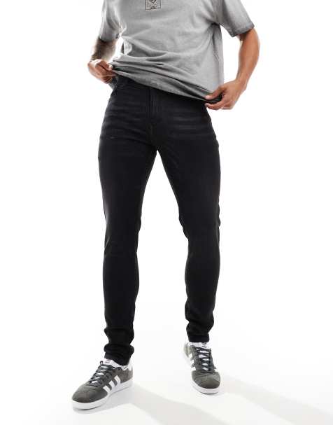 DTT - Sorte forvaskede super skinny-jeans med stretch - view 1
