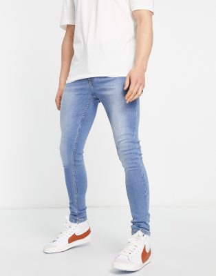 Don't Think Twice Dtt Tall Rigid Tapered Fit Jeans In Vintage Light Blue