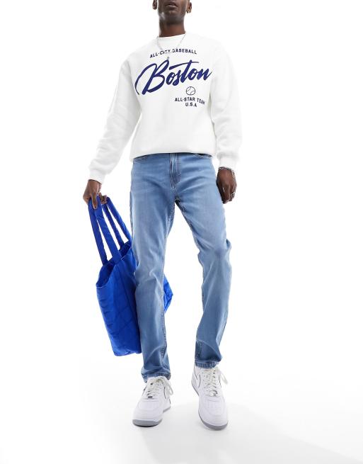 DTT – Stretch-Jeans mit schmalem Schnitt in Hellblau