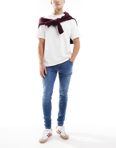 DTT – Stretch-Jeans mit sehr engem Schnitt in Mittelblau - view 1