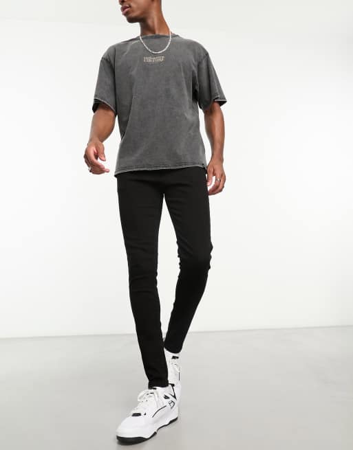 DTT stretch skinny fit jeans in black | ASOS