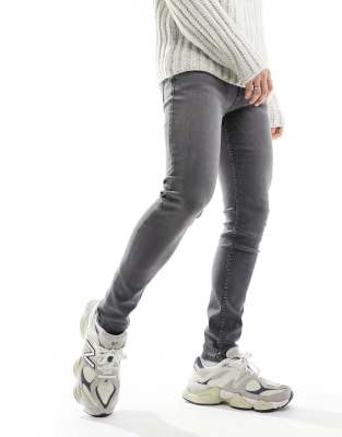 Don't Think Twice Dtt Stretch Slim Fit Jeans In Gray In Gray
