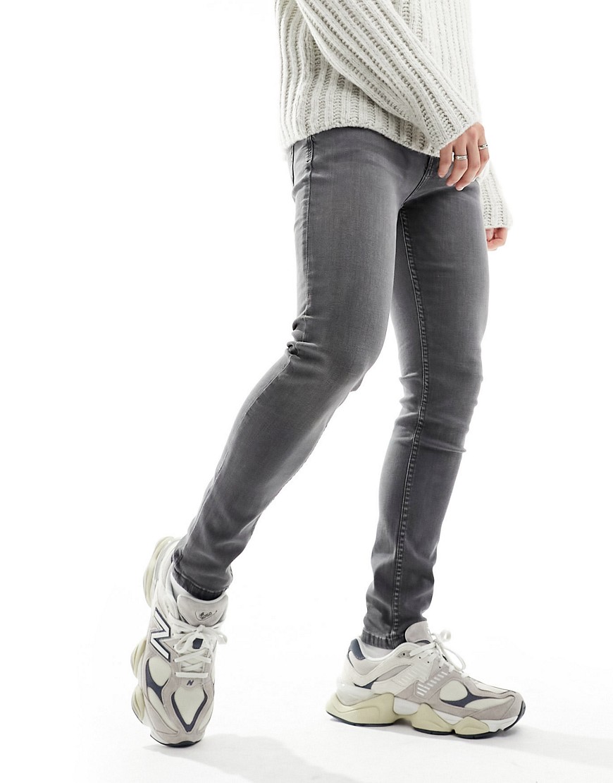Don't Think Twice Dtt Stretch Slim Fit Jeans In Gray