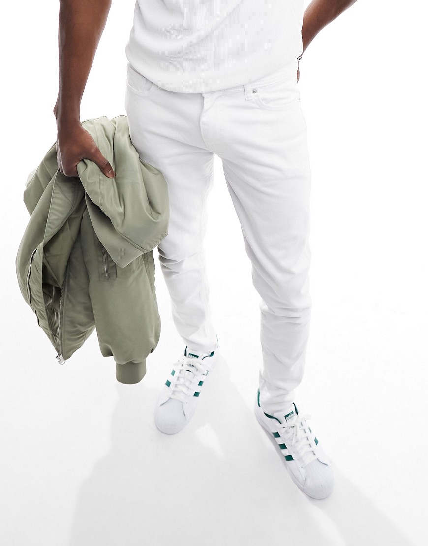 DTT stretch skinny fit jeans in white