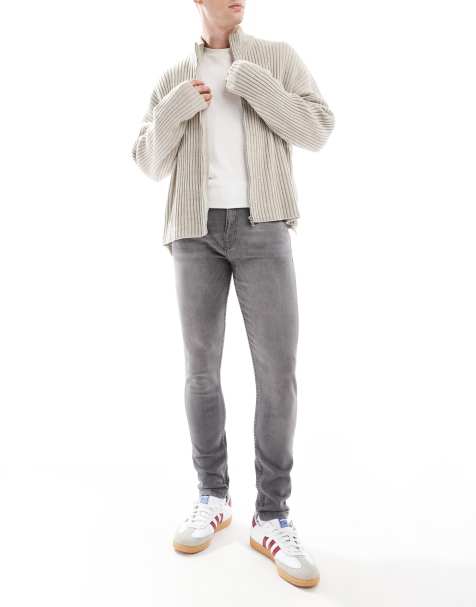 DTT stretch skinny jeans in grey - view 1